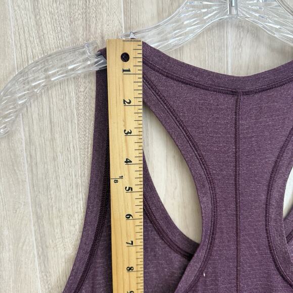 Lululemon Tank Top Women's Size 4 Back Opening Purple Cotton Scoop Neck Gym - Picture 7 of 10